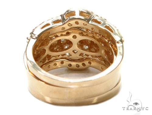 Prong Diamond Wedding Ring Set 45064 - Image 6