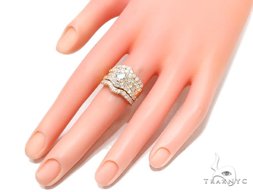 Prong Diamond Wedding Ring Set 45064 - Image 9