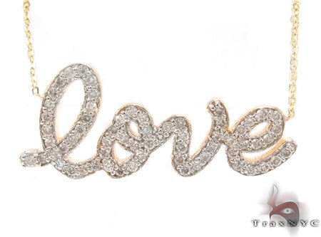 Prong Diamond Love Necklace 33730 - Image 1