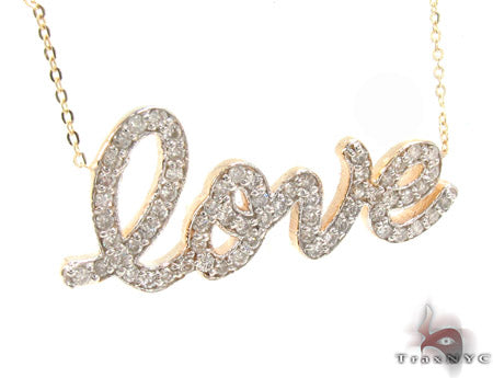 Prong Diamond Love Necklace 33730 - Image 3