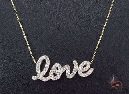 Prong Diamond Love Necklace 33730 - Image 4