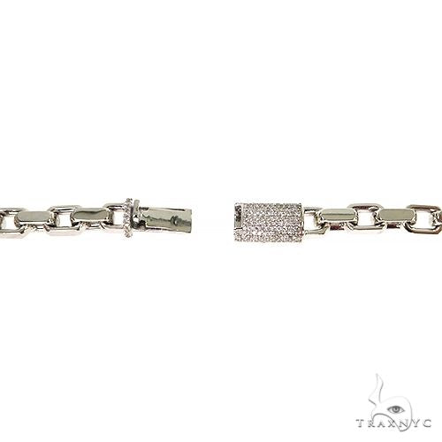 14K Gold Diamond Lock Anchor Chain 68038 - Image 4