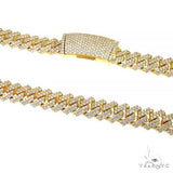 14K Gold Sharp Edge Prong Diamond Miami Cuban 68341