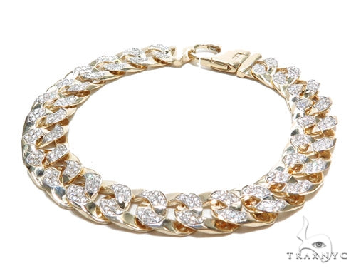 Prong Miami Cuban Diamond Bracelet 42392 - Image 1