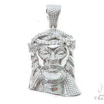 Jesus Diamond White Gold Pendant 65222 - Image 3