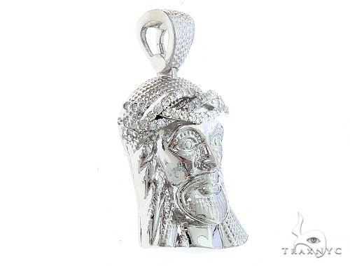Jesus Diamond White Gold Pendant 65222 - Image 4
