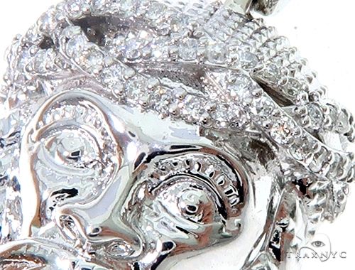 Jesus Diamond White Gold Pendant 65222 - Image 6
