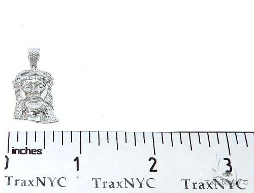 Jesus Diamond White Gold Pendant 65222 - Image 9