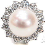 Prong Pearl Diamond Pendant 40938 - Image 3