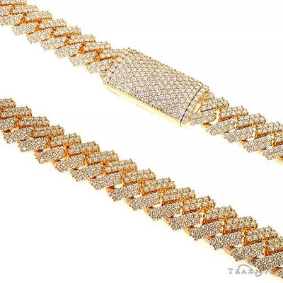 Prong Set Diamond Cuban Chain 66847 - Image 1