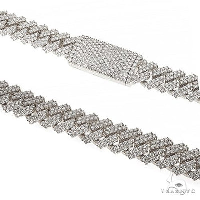 Prong Set Diamond Cuban Chain 66848 - Image 1