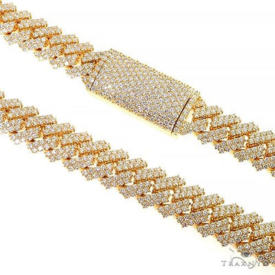 Prong Set Diamond Cuban Chain 66849 - Image 1