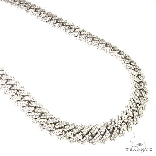 2 Row Prong Set Diamond Cuban Chain 66883 - Image 2