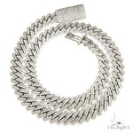 2 Row Prong Set Diamond Cuban Chain 66883 - Image 3