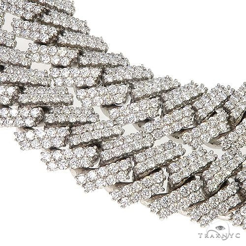 2 Row Prong Set Diamond Cuban Chain 66883 - Image 4