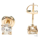 Prong Yellow Gold Stud Earrings 30739 - Image 4