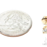 Prong Yellow Gold Stud Earrings 30739 - Image 5