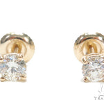 Prong Yellow Gold Stud Earrings 30739 - Image 1