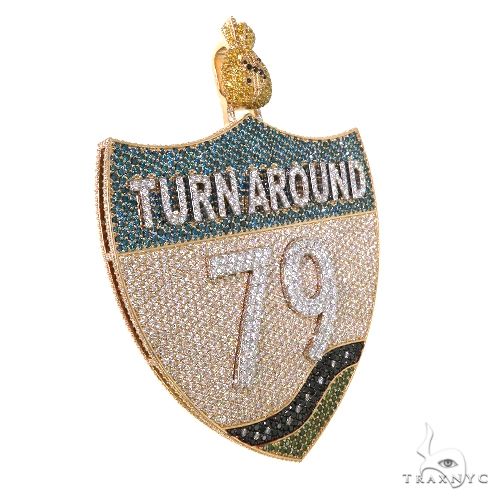 ProngCustom Made Diamond Pendant 67615 - Image 2