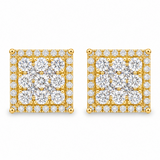 14K Gold Prong Diamond Earrings 40613