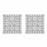 Prong Diamond Earrings in 14K gold, view 3