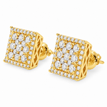 Prong Diamond Earrings in 14K gold, view 4