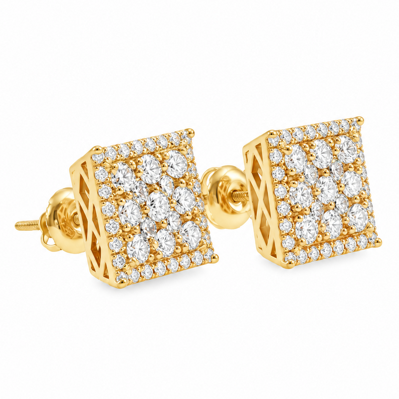 Prong Diamond Earrings in 14K gold, view 6