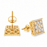 Prong Diamond Earrings in 14K gold, view 7