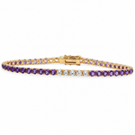 Purple Ombré Gemstone Tennis Bracelet