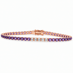 Purple Ombré Gemstone Tennis Bracelet, view 3