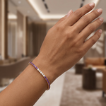 Purple Ombré Gemstone Tennis Bracelet, view 12