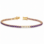 Purple Ombré Gemstone Tennis Bracelet, view 7