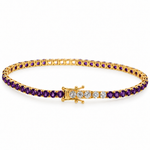 Purple Ombré Gemstone Tennis Bracelet, view 8