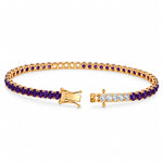 Purple Ombré Gemstone Tennis Bracelet, view 9