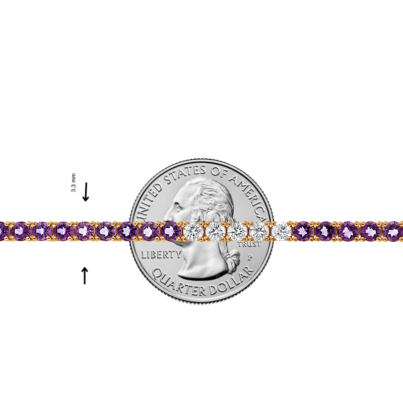 Purple Ombré Gemstone Tennis Bracelet, view 10