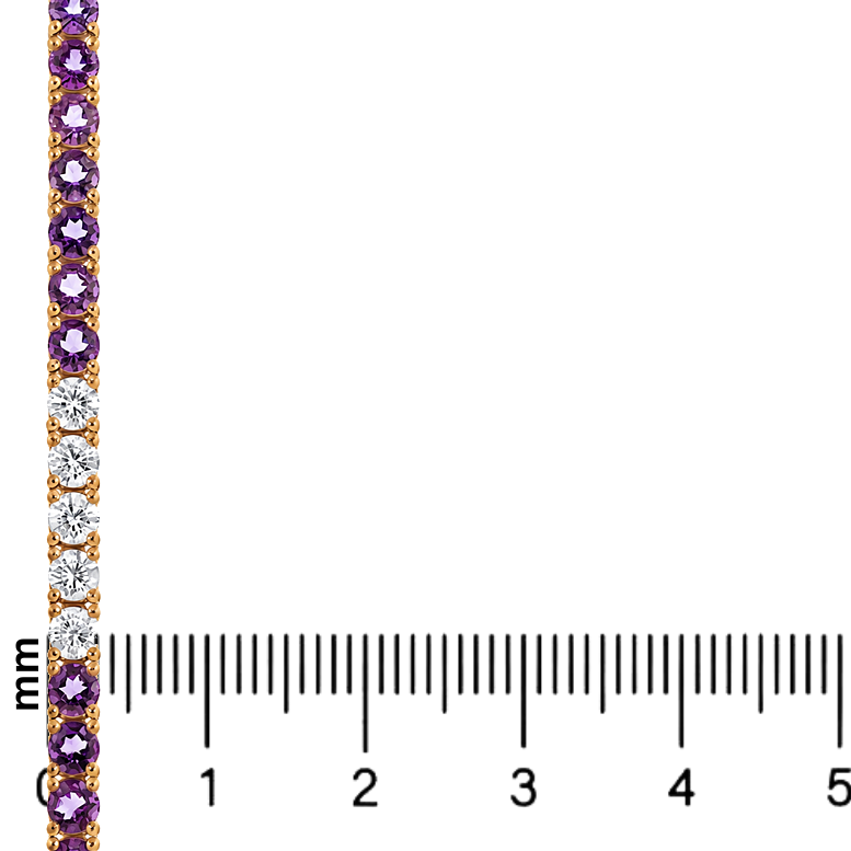 Purple Ombré Gemstone Tennis Bracelet, view 11