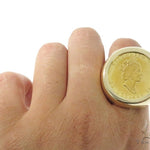 Queen Elizabeth Gold Coin Ring 45398 - Image 7