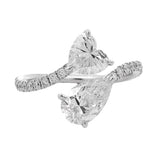 14K Gold Toi et Moi Heart and Pear Cut Lab-Grown Diamond Ring 70972