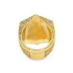 10K Gold Link Hylian Zelda Shield Gold Diamond Ring 70994