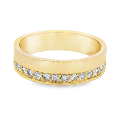 14K Gold Semi-Eternity Lab Diamond Band