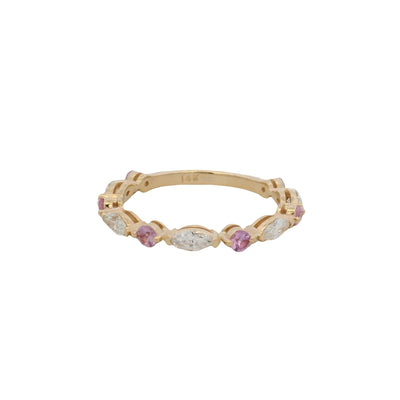 Pink Sapphire And Marquise Alternating Band 71021