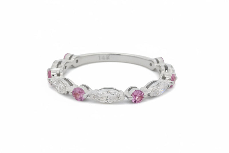 Pink Sapphire And Marquise Alternating Band 71021