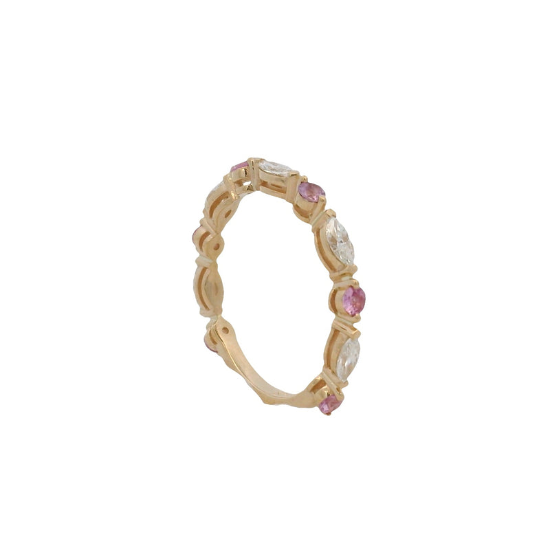 Pink Sapphire And Marquise Alternating Band 71021