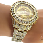 ROLEX 18k GOLD YACHTMASTER II 2 WATCH MODEL # 116688 FULL DIAMOND WATCH 63741 - Image 12