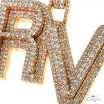 'RV' Initial Diamond Pendant 68753 - Image 3