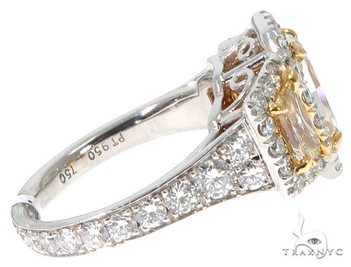 Radiant Cut Fancy Yellow Diamond Engagement Ring 64566 - Image 5