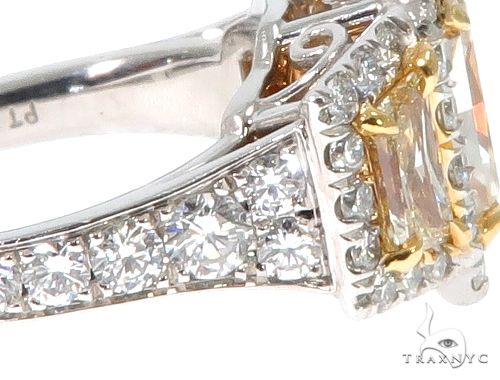Radiant Cut Fancy Yellow Diamond Engagement Ring 64566 - Image 6