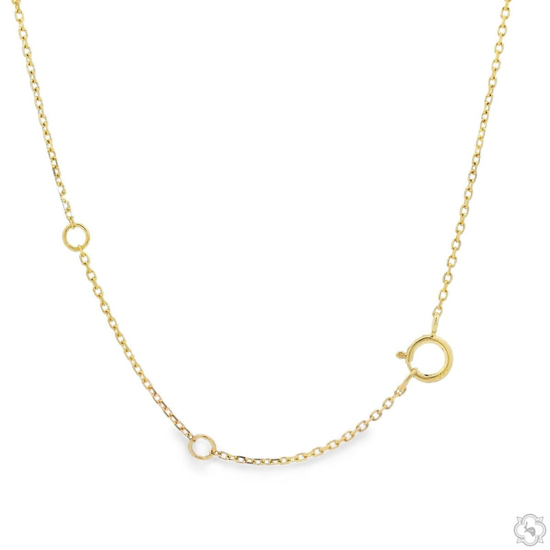 18K Gold Radiant Halo Drop Necklace, photo 4 of 7