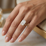Radiant Cut Engagement Ring with Hidden Halo 70117