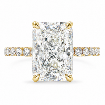 Radiant Cut Pavé Engagement Ring in 14K gold